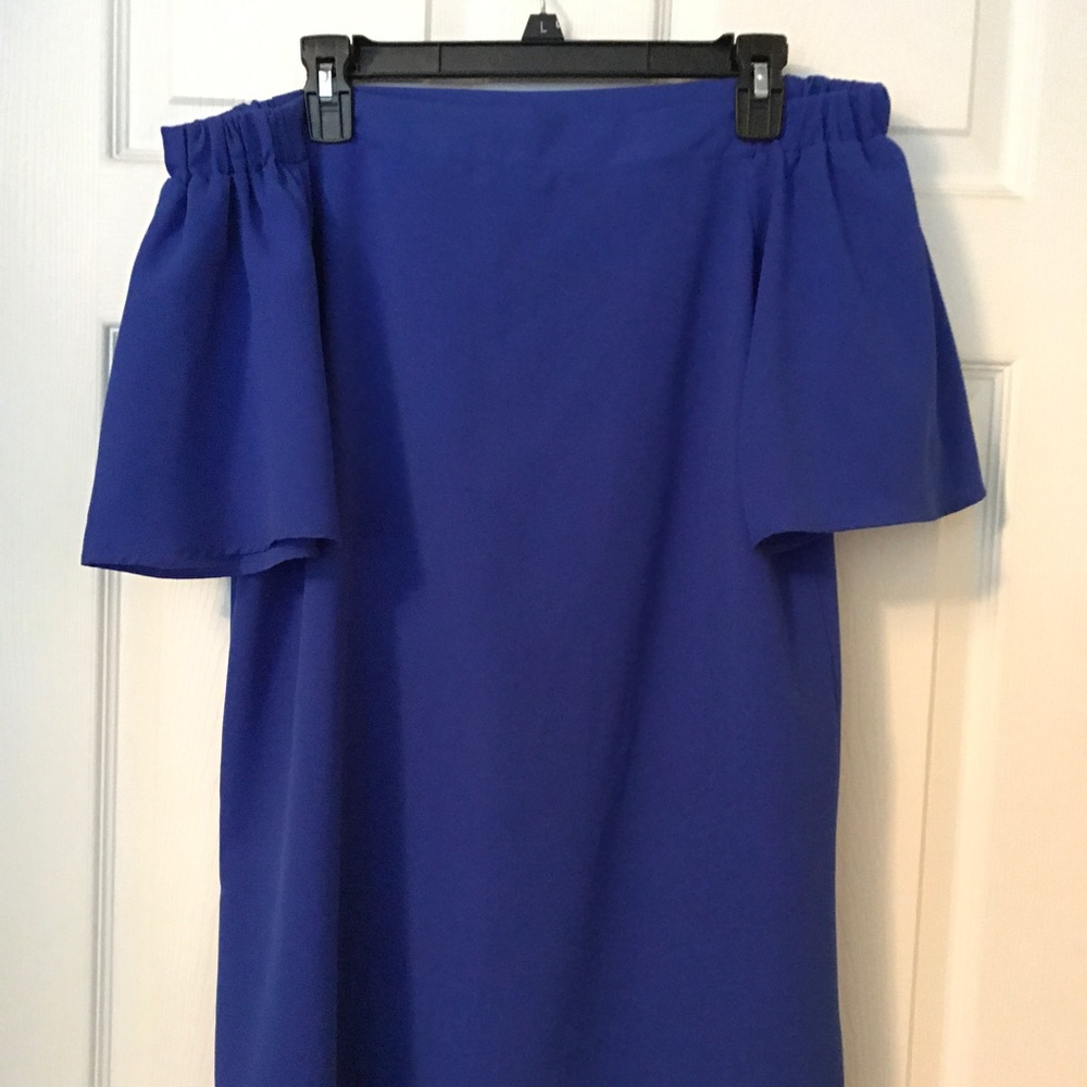 Off the shoulder Royal Blue Dress